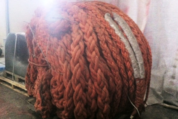 4" diameter mooring rope